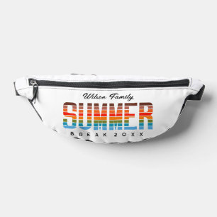 Family Summer Break Gathering Sunset Ocean Bum Bags