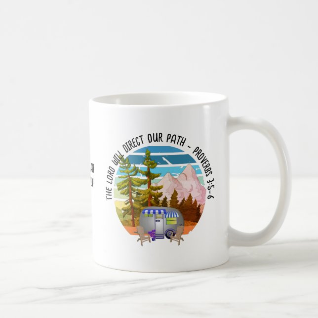 Family Summer Camping Christian Van Life Coffee Mug (Right)