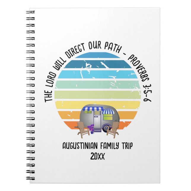 Family Summer Camping Christian Van Life Notebook (Front)