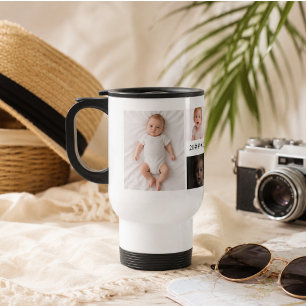 Family Summer Photo Collage with 6 Photos ☀️ Travel Mug