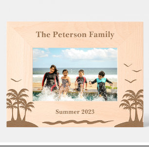 Family Summer Scene Custom Wood Picture Frames