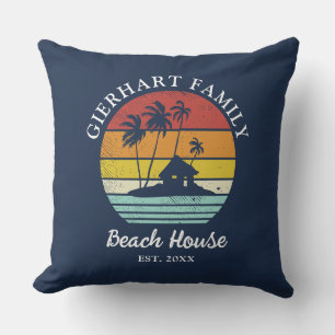 Family Summer Vacation Beach House Seaside Cushion