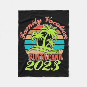 Family Summer Vacation Punta Cana Dominican Republ Fleece Blanket