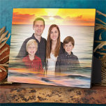 Family Sunset 1738 Plaque<br><div class="desc">Painting "Banderas Bay Sunset 1738" Collection

Personalize on the product page or click the "Customize" button for more design options.  Design created from my painting "Banderas Bay Sunset 1738" capturing a beautiful sunset in Puerto Vallarta on Banderas Bay in Mexico.  Matching products are available in this collection.</div>