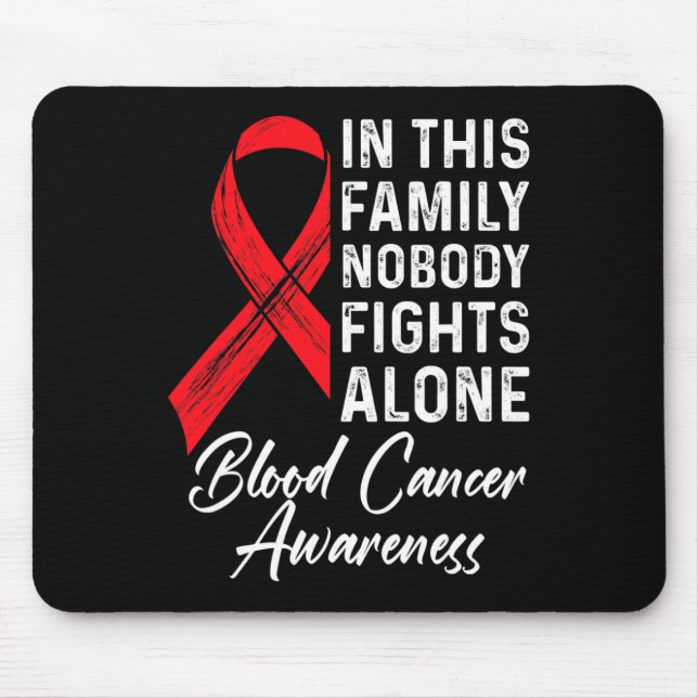 Family Support Blood Cancer Awareness Cancer Aware Mouse Mat (Front)