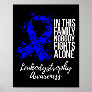 Family Support Blue Ribbon Leukodystrophy Awarenes Poster