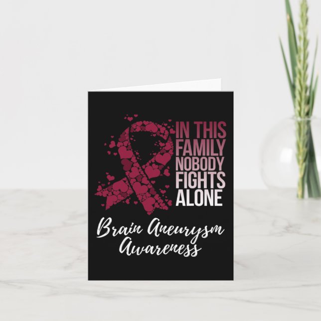 Family Support Brain Aneurysm Awareness  Card (Front)