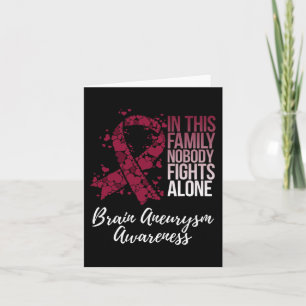Family Support Brain Aneurysm Awareness Card