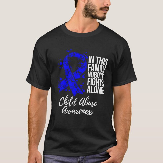 Family Support Child Abuse Awareness T-Shirt (Front)