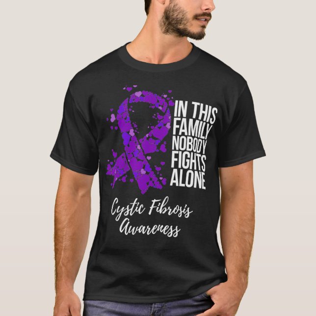 Family Support Cystic Fibrosis Awareness T-Shirt (Front)