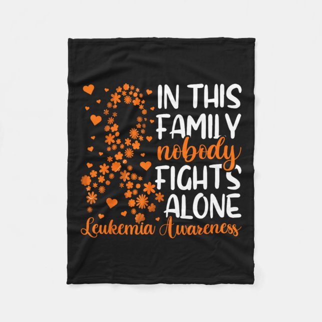 Family Support Leukaemia Awareness  Fleece Blanket (Front)
