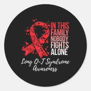 Family Support Long Q-t Syndrome Awareness Classic Round Sticker