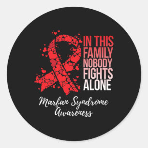 Family Support Marfan Syndrome Awareness  Classic Round Sticker