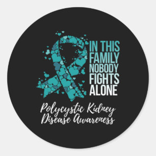 Family Support Polycystic Kidney Disease Pkd Aware Classic Round Sticker
