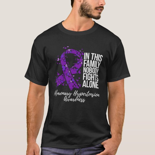 Family Support Pulmonary Hypertension Awareness T-Shirt (Front)