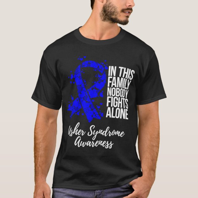Family Support Usher Syndrome Awareness T-Shirt (Front)