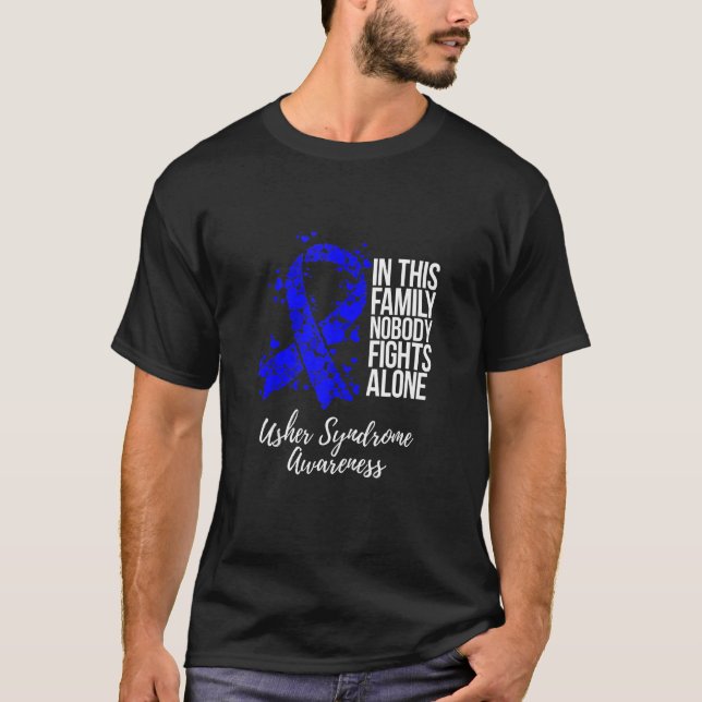 Family Support Usher Syndrome Awareness T-Shirt (Front)