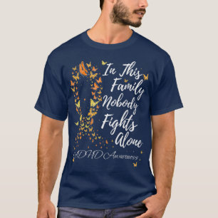 Family Support Warrior ADHD Awareness  T-Shirt