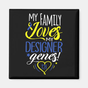 Family T21 World Down Syndrome Awareness Day Kids Magnet