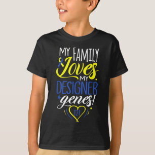 Family T21 World Down Syndrome Awareness Day Kids T-Shirt