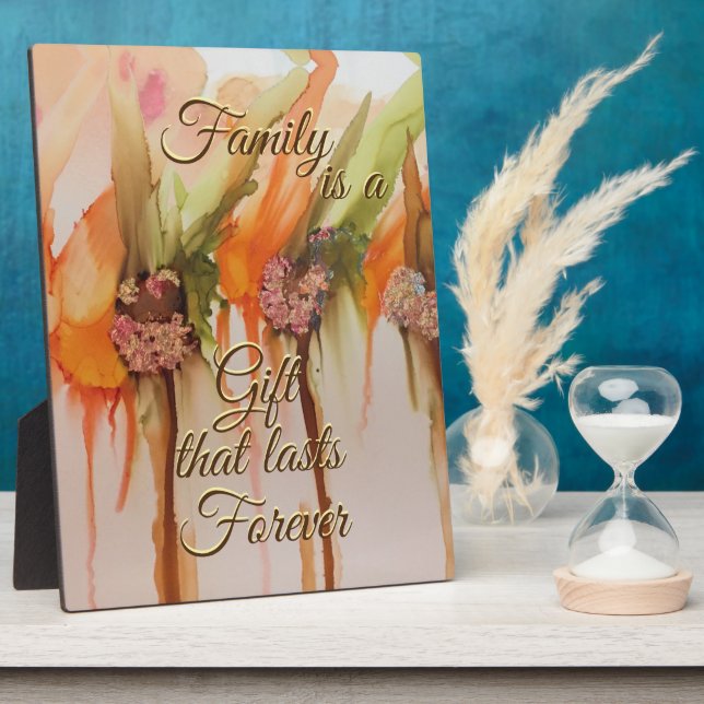 “Family” Tabletop Plaque with Easel (Side)