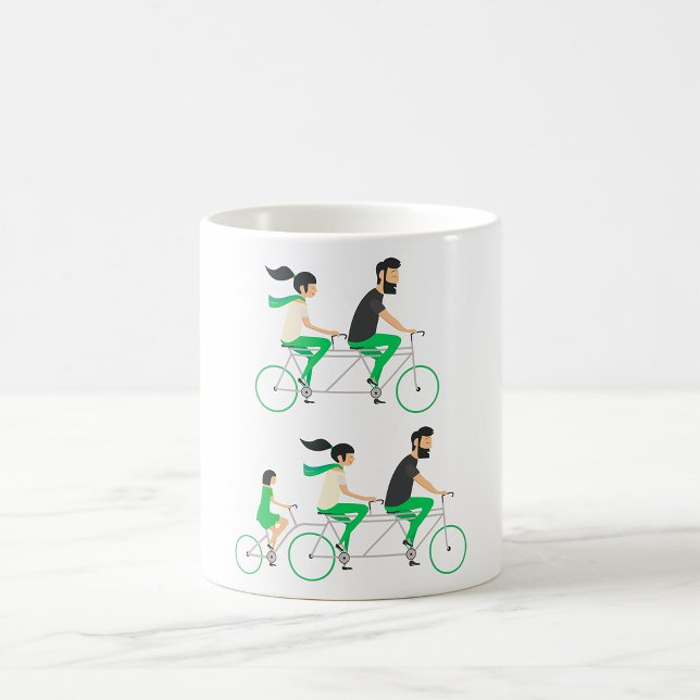 Family Tandem Bicycle Cycling Coffee Mug (Creator Uploaded)