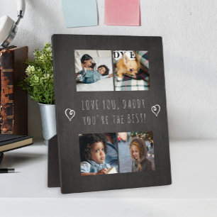 Family template photos Father's Day keepsake Plaque