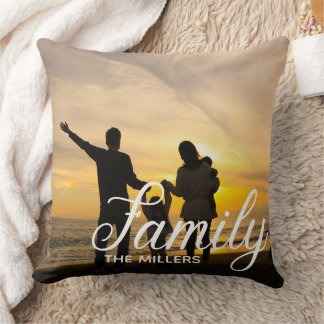 Family Text overlay typography  Cushion