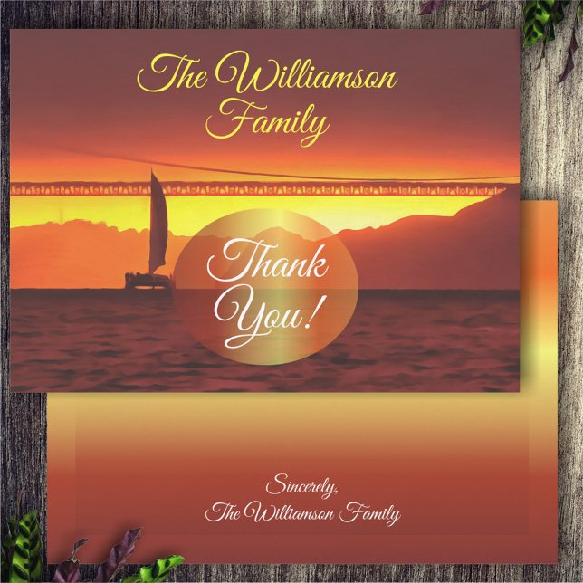 Family Thank You Sunset 1124 Card (Creator Uploaded)