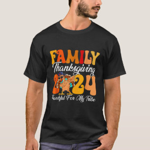 Family Thanksgiving 2024 Crew Dab bing Turkey Grou T-Shirt