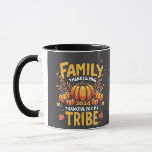 Family Thanksgiving 2024 Thankful for My Tribe Mug