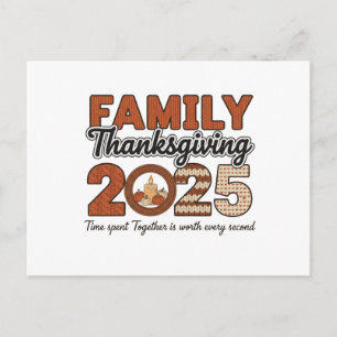 Family Thanksgiving 2025 Postcard   Cozy Candle 