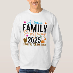 Family Thanksgiving 2025 Shirt Editable Turkey