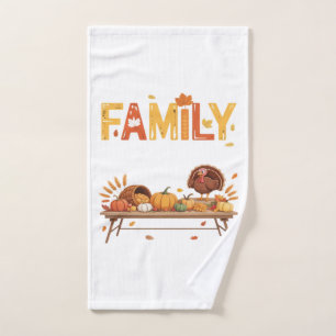 Family Thanksgiving 2025 Thankful For My Tribe Ess Hand Towel