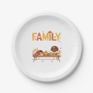 Family Thanksgiving 2025 Thankful For My Tribe Ess Paper Plate