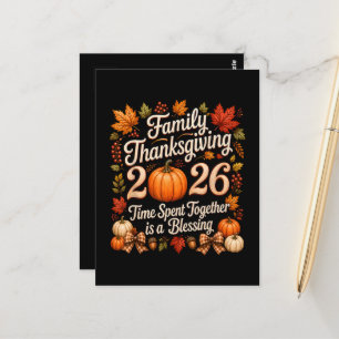 Family Thanksgiving 2026 Thanksgiving Crew Postcard