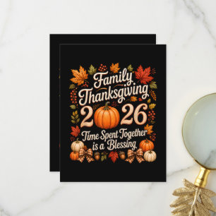 Family Thanksgiving 2026 Thanksgiving Crew Thank You Card