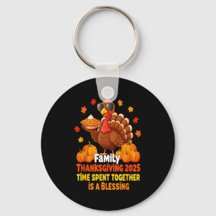 Family Thanksgiving Crew 2025 Funny Turkey Matchin Key Ring