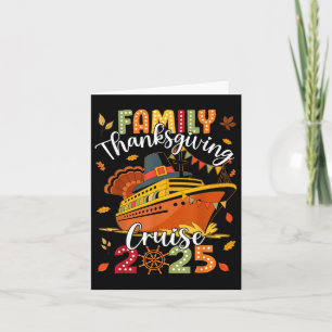 Family Thanksgiving Cruise 2025 Vacation Trip Ship Card