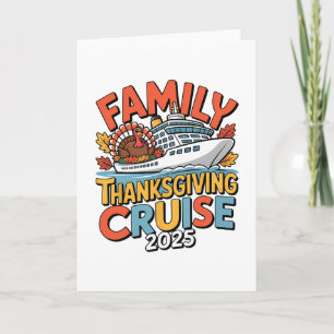Family Thanksgiving Cruise 2025 Vacation Trip Ship Card