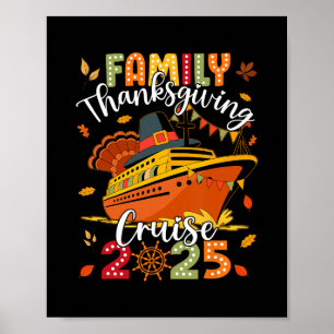Family Thanksgiving Cruise 2025 Vacation Trip Ship Poster