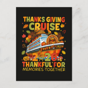 Family Thanksgiving Cruise 2026 Vacation Trip Postcard