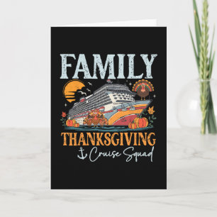 Family Thanksgiving Cruise Squad Turkey Matching V Card