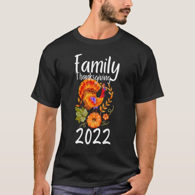 Family Thanksgiving Day 2022 Matching Thankful Aut T-Shirt (Front)