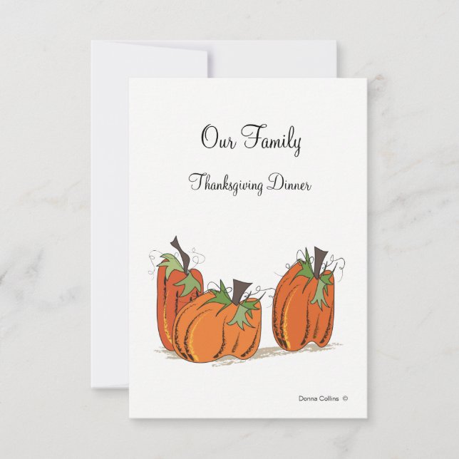 Family Thanksgiving Dinner Invitation (Front)