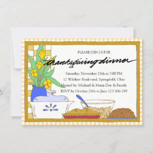 Family Thanksgiving Feast Dinner Invitation