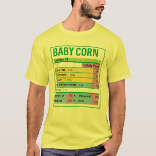 Family Thanksgiving Funny Baby Corn Nutrition Fact T-Shirt