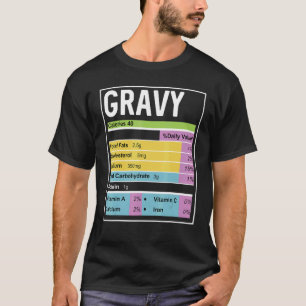 Family Thanksgiving Gravy Nutrition Facts T-Shirt