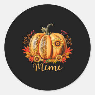 Family Thanksgiving Mimi Shirt For Women Mama Fall Classic Round Sticker