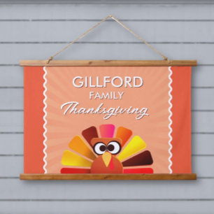 Family Thanksgiving Personalised wall Hanging Tape Tapestry